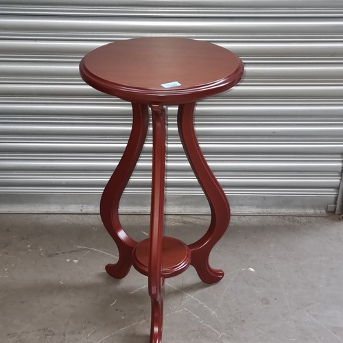 1449 - Mahogany tall standing plant stand 98cm tall.