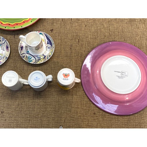 491 - Espresso coffee sets including Denby Monsoon , Tognana Italian set and pair of Dema design coffee cu... 