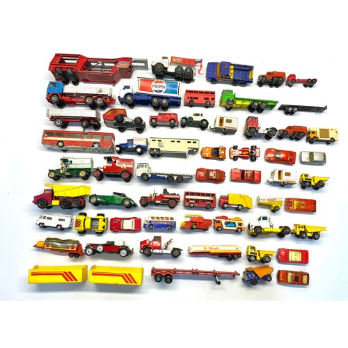 661 - Large quantity of Playworn Matchbox and Dinky Die-cast vehicles.