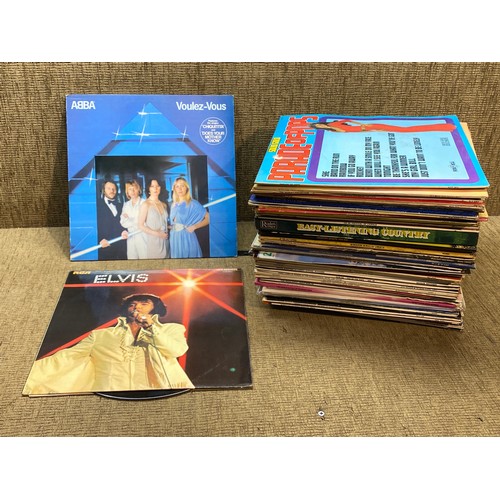 127 - Collection of Vinyl LP records including Elvis and Abba.