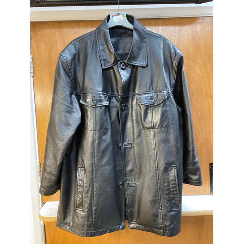146 - Real leather jacket size Large.