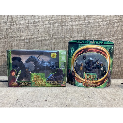 706 - Boxed Toybiz lord of the rings 'The fellowship of the ring' figures including Deluxe Horse and rider... 
