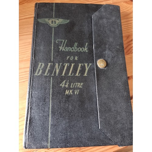 1111 - Bentley VI owner's handbook manual Original book.