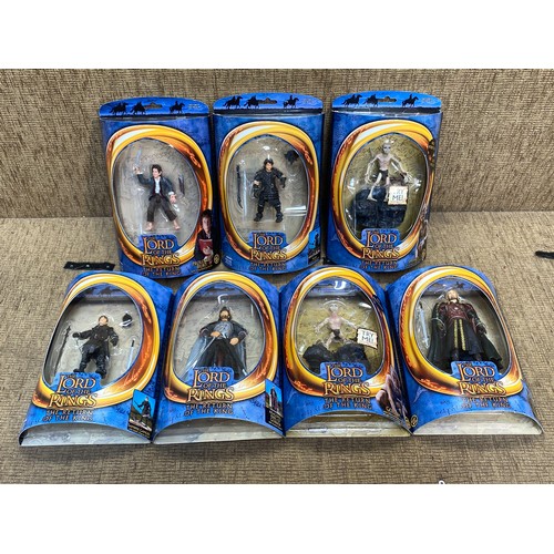 719 - 7 Toybiz 'Lord Of The Rings The Return of the king' figures including Eomer ,Samwise Gamgee with Gob... 