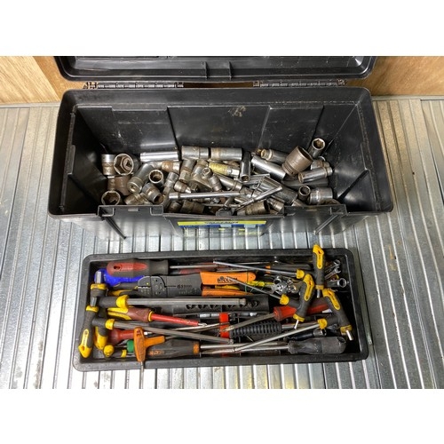 435 - Tool box full with various tools.