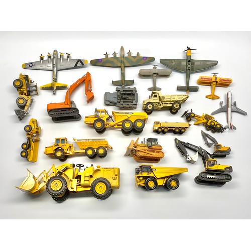 732 - Specialised diecast model trucks , JCB diggers and aeroplanes including ERTL , STRENCO and CATERPILL... 