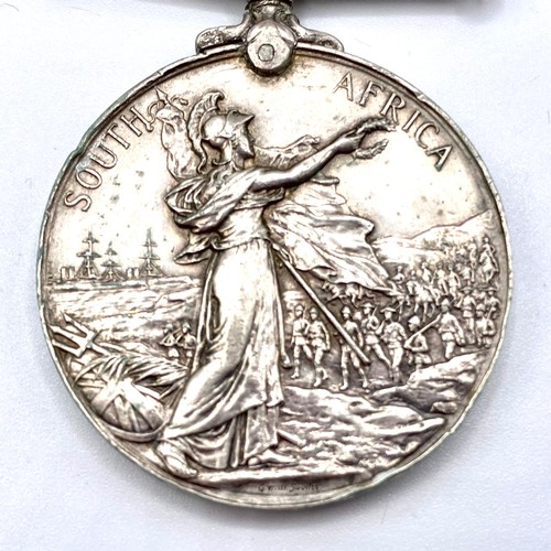 1281 - Queens South Africa Medal awarded to Mr V Woolf Imperial military railways. Cape Colony clasp.