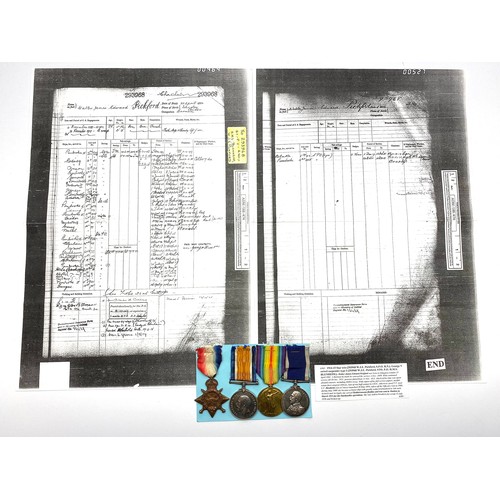 1284 - WW1 Medal group. 1914-1915 Star, British War Medal, The Allied Victory Medal and Royal Navy Long Ser... 