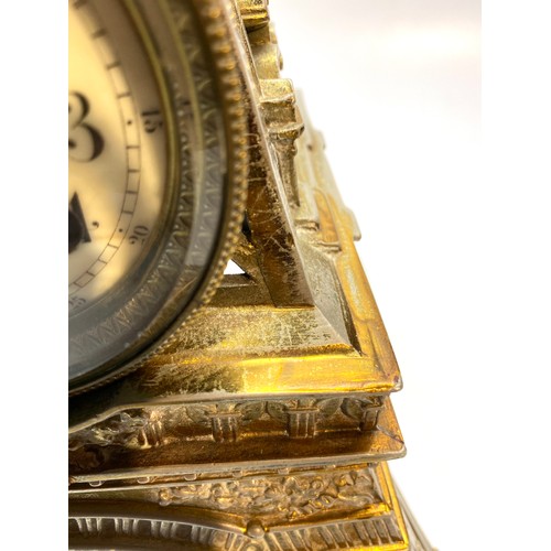 1285 - Antique French, Gilt and Brass Eiffel Tower Mantel Clock. Produced in the late 19th Century as a sou... 