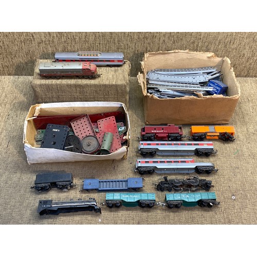 757 - Tri-Ang and Meccano Model railway Engines track and accessories.