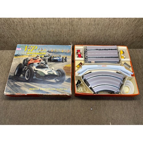 774 - Vintage VIO raceways Michael Turner R1 racing set.