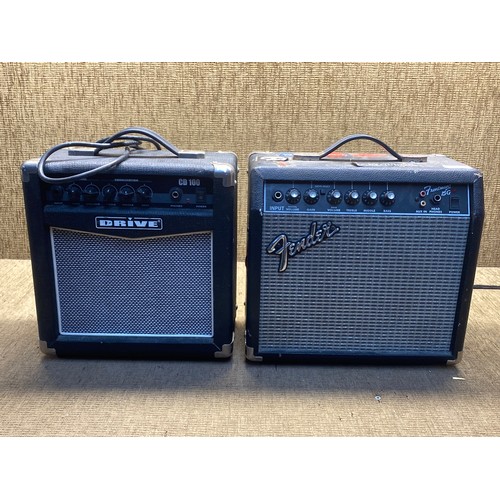 318 - Two portable amplifiers including Fender and Drive.