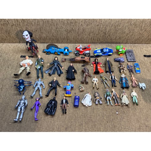 784 - Selection of various figures including Star Wars , doctor who and transformers .