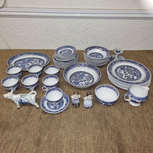 1569 - 40 piece Old Willow English ironstone by Washington Pottery.