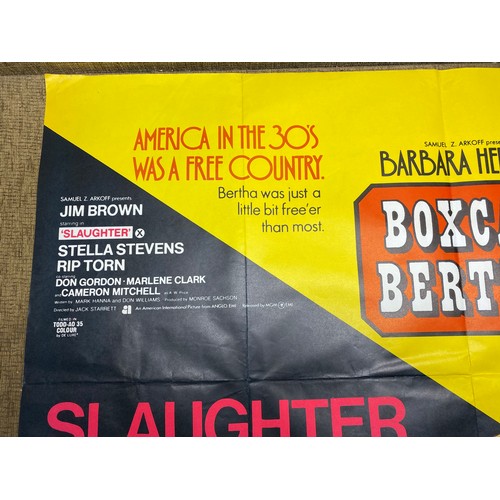 1132 - 2 original vintage movie posters including Boxcar Bertha (101 x 76 cm) and Scorpio (100 x 77cm).