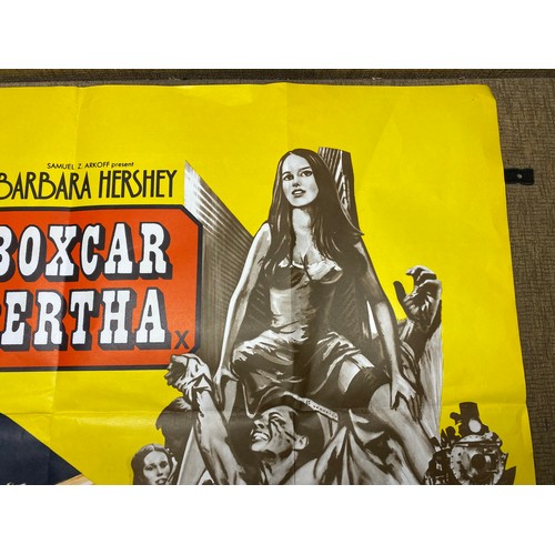 1132 - 2 original vintage movie posters including Boxcar Bertha (101 x 76 cm) and Scorpio (100 x 77cm).