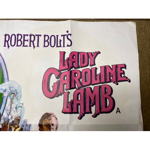 1135 - 2 original vintage movie posters (76x101 cm ) including ' Lady Caroline lamb' and 'The Mechanic'.