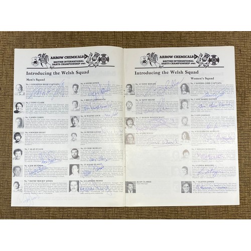 657 - 6 1980s Darts souvenir programmes all signed by the players of the day including Eric Bristow and Jo... 