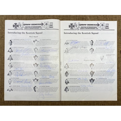 658 - 6 OBD1980s Darts souvenir programmes all signed by the players of the day including Eric Bristow and... 