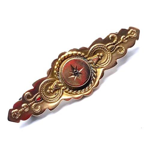 855 - 9ct gold early 20th century morning brooch 2.3 grams.