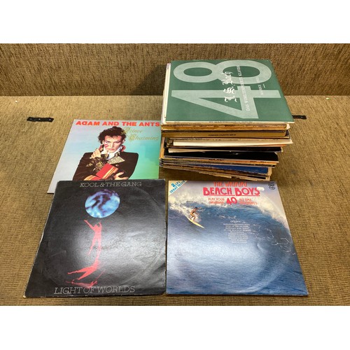 69 - Selection of vinyl LPs including Adam and the Ants, Kool and the gang and the Beach boys.