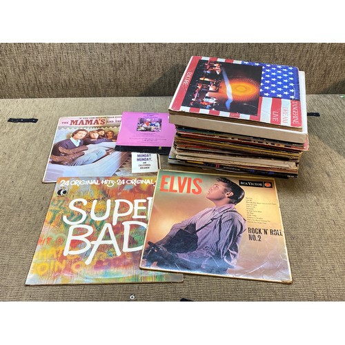 70 - Selection of vinyl LPs including Elvis and Superbad