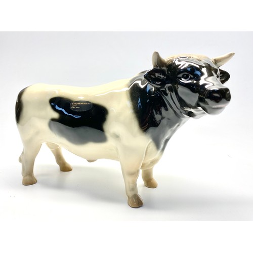 678 - Coppercraft ceramic Bull 26cm long.