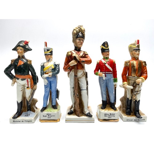 681 - Collection of 5 ceramic soldiers and sailors from the British and French.