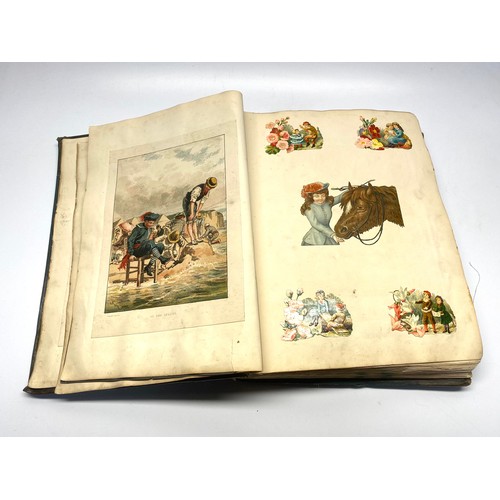 1167 - A fabulous leather bound scrap book from circa 1860-1870. The book contains death notices from the C... 