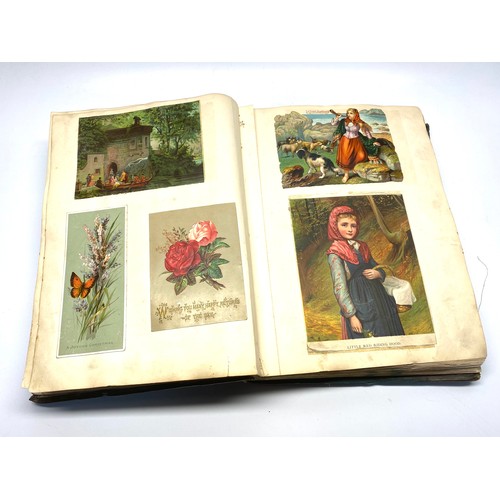 1167 - A fabulous leather bound scrap book from circa 1860-1870. The book contains death notices from the C... 