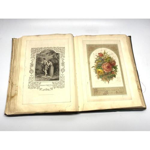 1167 - A fabulous leather bound scrap book from circa 1860-1870. The book contains death notices from the C... 