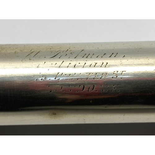 728 - H.Pelshman single draw telescope .Made in London.