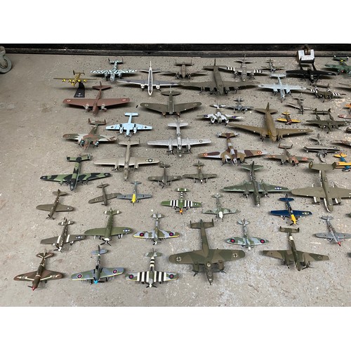 1223 - Approx.80 worldwide military aircrafts in plastic and diecast made complete in kit form including ai... 