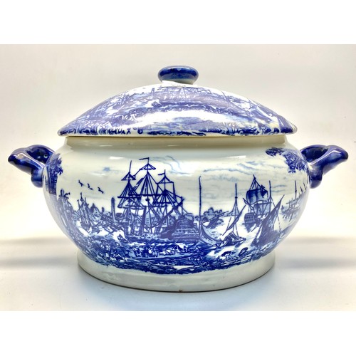 753 - Late Victorian Ironstone lidded tureen. 47cm wide.