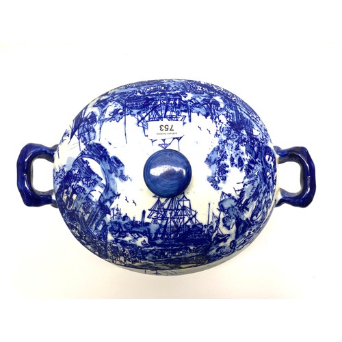 753 - Late Victorian Ironstone lidded tureen. 47cm wide.