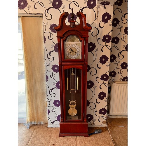 64 - Grandfather clock by C Wood and son.