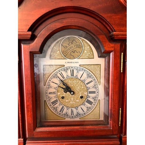 64 - Grandfather clock by C Wood and son.