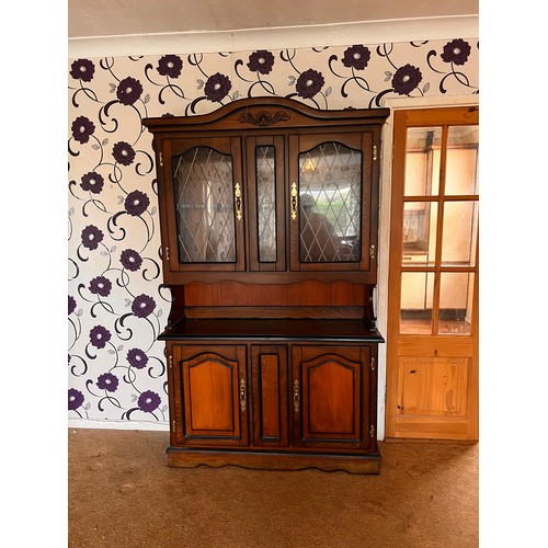 67 - Redwood display cabinet in a Cromwell style.