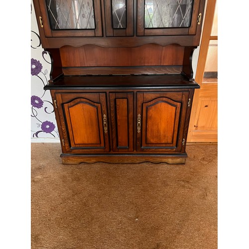 67 - Redwood display cabinet in a Cromwell style.