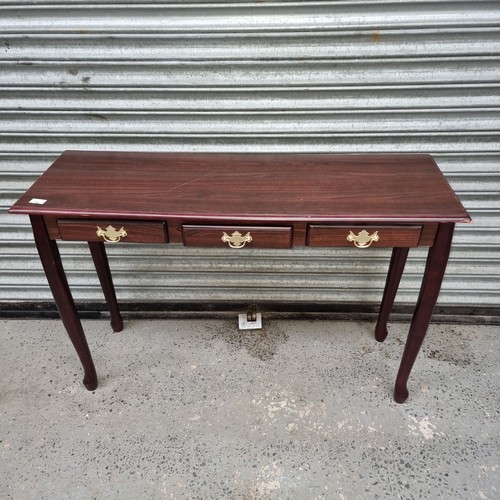 71 - Mahogany side table with drawers.