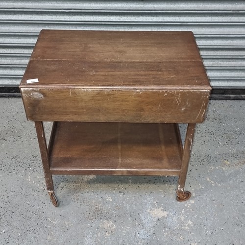 72 - Oak vintage hostess trolley.