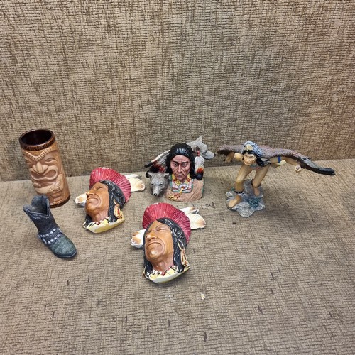 5 - collection of native American figures.