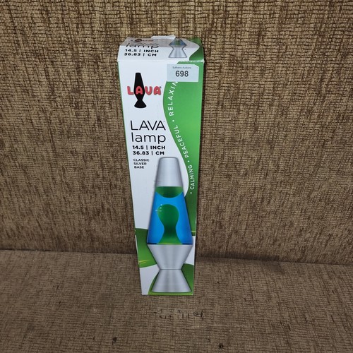 698 - Retail packaged lava lamp.