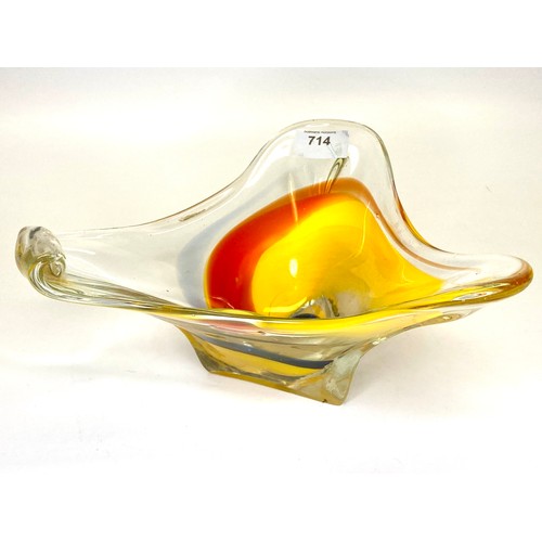 714 - 1970s swirl bowl.