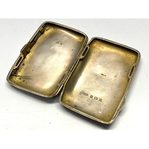 883 - Silver cigarette case dated Birmingham 1913.