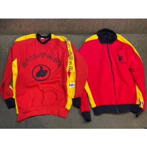 1156 - Vintage Bultaco pit jacket Size (L) and a Bultaco sweatshirt size (L).