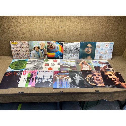 1179 - 20 1970 /1980 vinyl L.P albums including ELO , Bob Dylan & John Lennon.