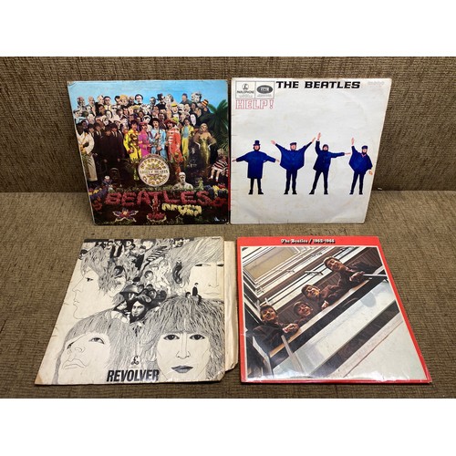 1187 - 4 Beatles vinyl L.P albums including SGT Pepper, Help , Revolver & The Beatles 1962-1966.