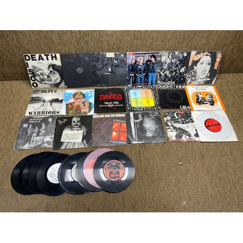 1193 - Punk 45's vinyl records including The Damned , G.B.H and X-Ray Spex.