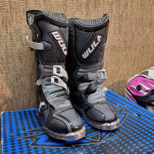 4 - Wulfsport Kids Motocross Cub Children's MX off road trials, Quad, Pit Bike race boots size 6 and a W... 